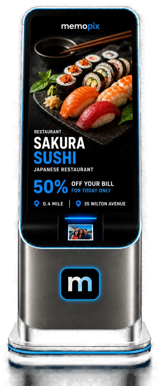 your ad running on the machine's big screen